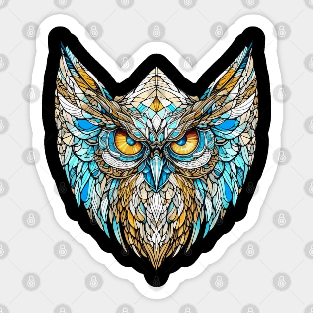 Mosaic owl Sticker by Fantasy Vortex